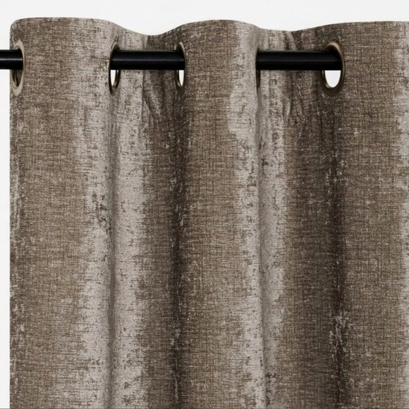 Brown Sugar Urban Barn Clooney Curtains 2 Panels '96 - Picture 2 of 4